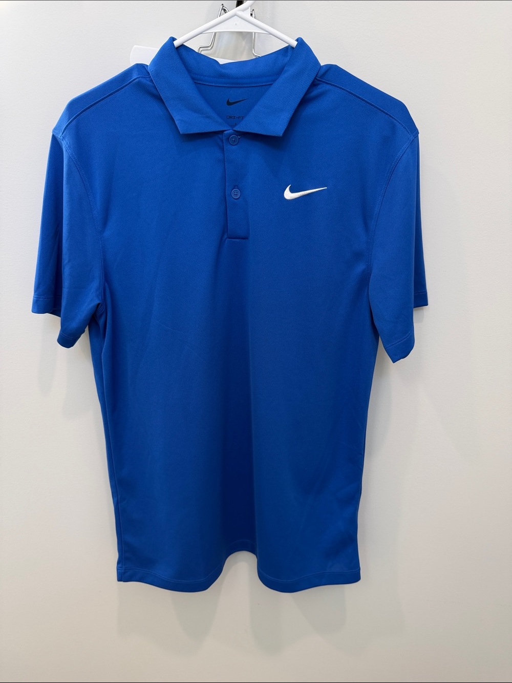 Nike Royal Blue Short-Sleeve Polo with White Swoosh